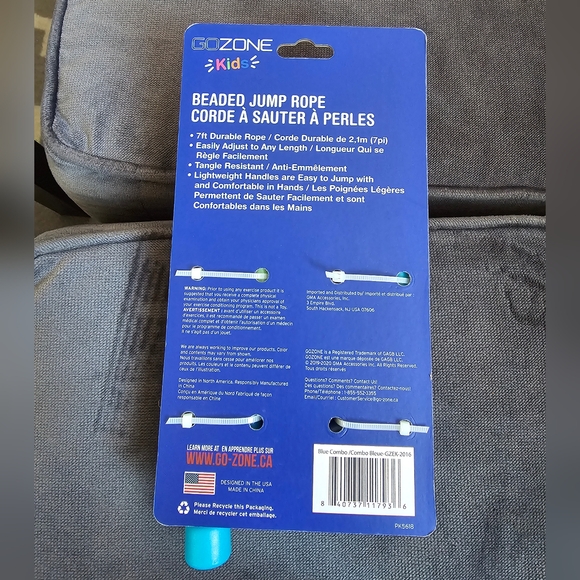 GOZONE Kids Beaded Jump Rope 7 ft. - Picture 2 of 2